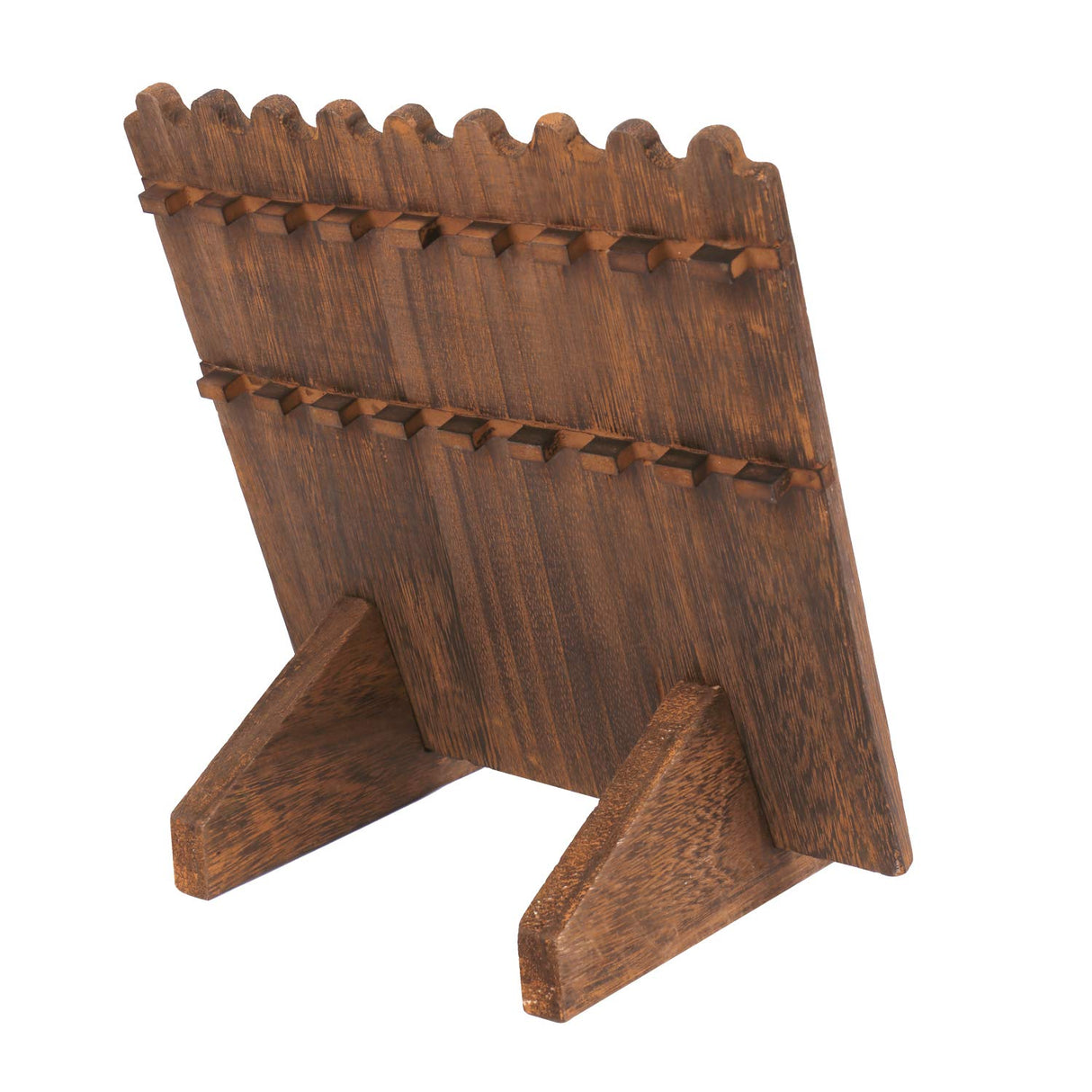 MOOCA Portable Wooden Plank Necklace Jewelry Stand for 8 Necklaces, Necklace Stand, Wood Plank Necklace Display Stand, Necklace Storage Holder, Jewelry Display Stand, Brown Color MOOCA