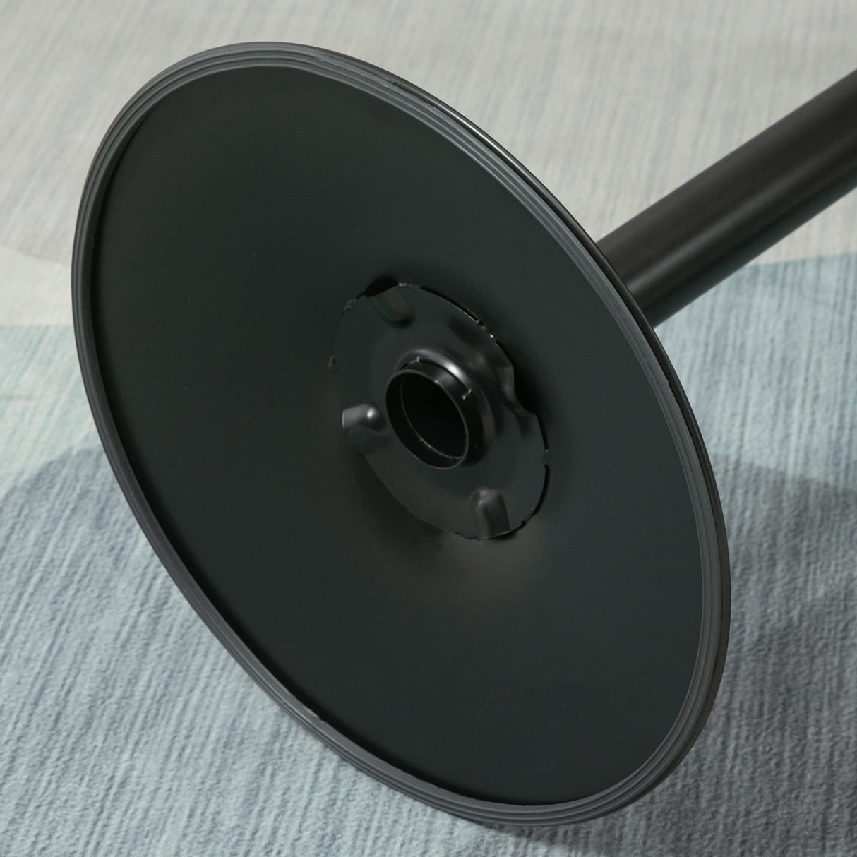 Rustic Industrial 42" Round Bar Table with Weathered Elm Wood Top and Sturdy Metal Base Aosom