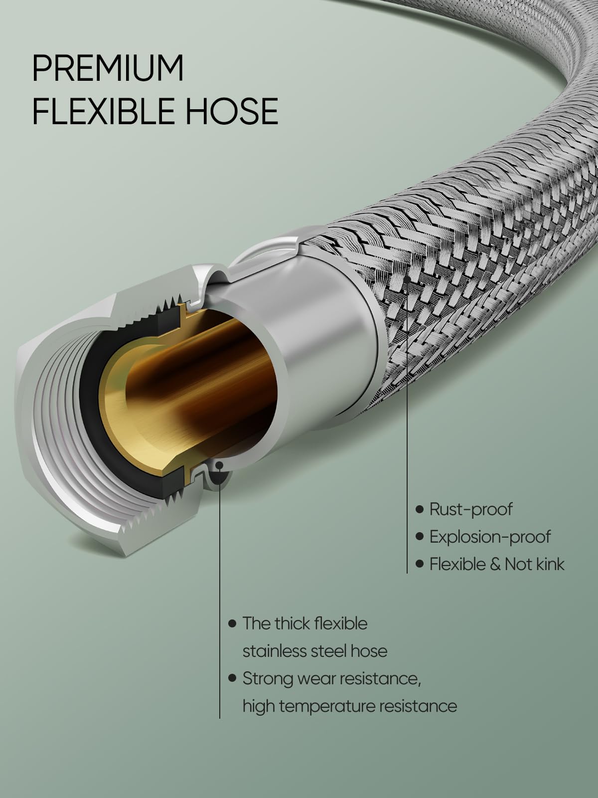 Cobbe Bathroom Faucets for Sink 3 Hole, 4 Inch with Pop Up Drain and 2 Supply Hoses, 2 Handle Centerset Bathroom Faucet for Sink Vanity, Midnight Black Matte Cobbe