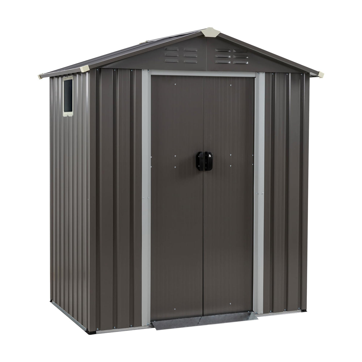 JY QAQA 5x3 FT Metal Outdoor Garden Storage Shed,Waterproof Metal Garden Sheds with Window and Lockable Double Door,Weather Resistant Steel Tool Storage House Shed forPatio,Lawn JY QAQA PET