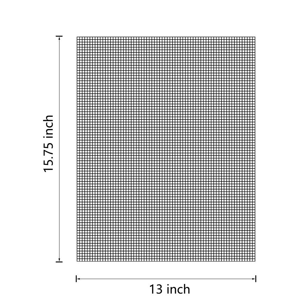 AOOCAN Grill mesh mat - Set of 5 Non Stick BBQ Grill mats, Heavy Duty, Reusable Grilling mats, Easy to Clean - Works on Gas, Charcoal, Pellet Grill - 15.75 x 13 in, Black Aoocan