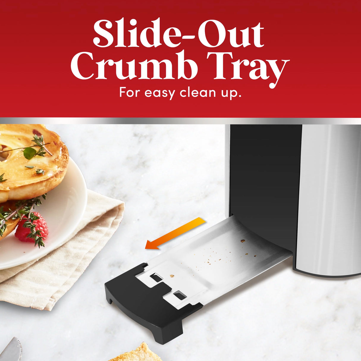 Elite Gourmet ECT-3100 Long Slot 4 Slice Toaster, Reheat, 6 Toast Settings, Defrost, Cancel Functions, Built-in Warming Rack, Extra Wide Slots for Bagels & Waffles, Stainless Steel & Black Elite Gourmet