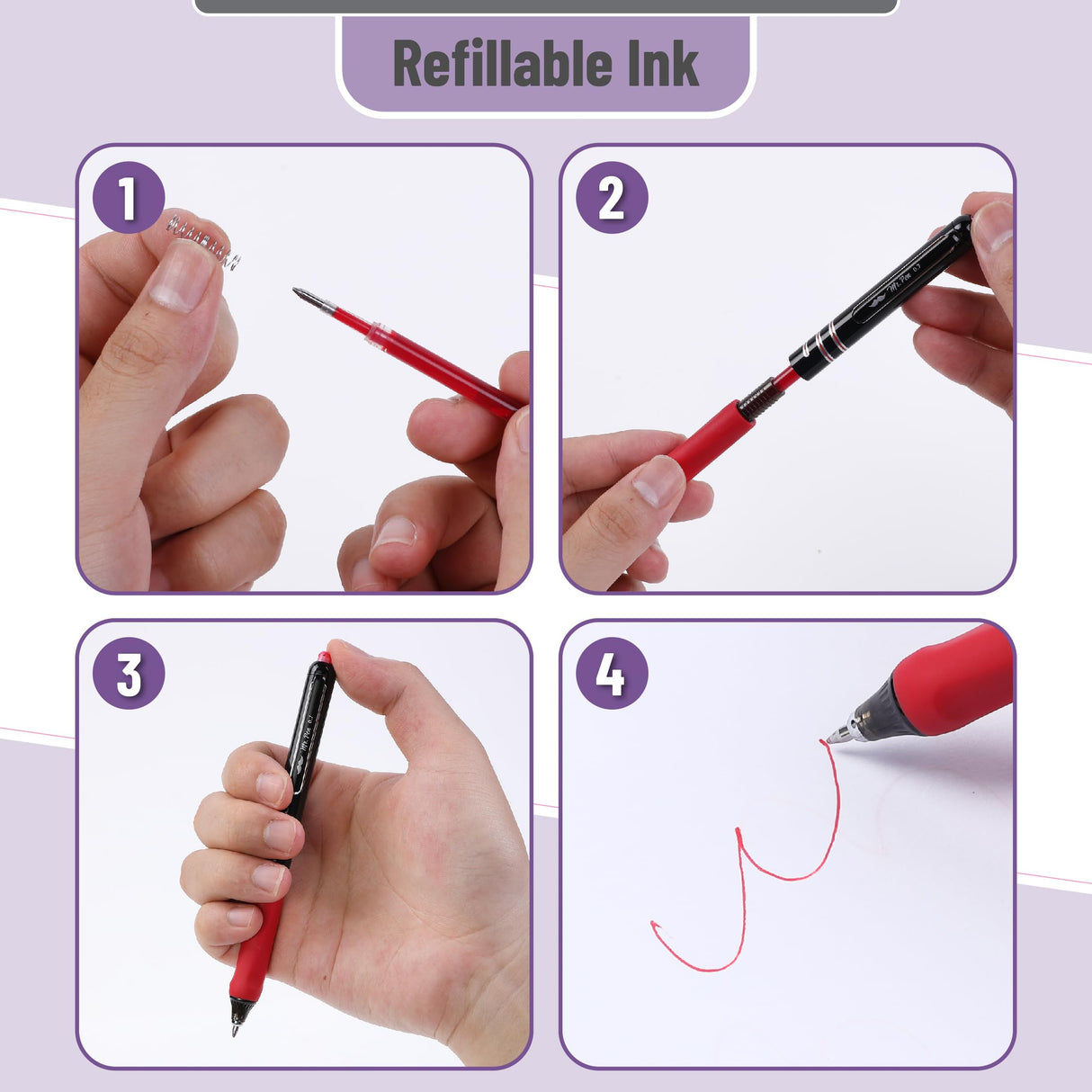 Mr. Pen- Retractable Gel Pens, 8 Pack, Vibrant Barrels, Fast Dry, Colorful Ink Gel Pens Fine Point 0.7mm, Back to School Supplies Mr. Pen