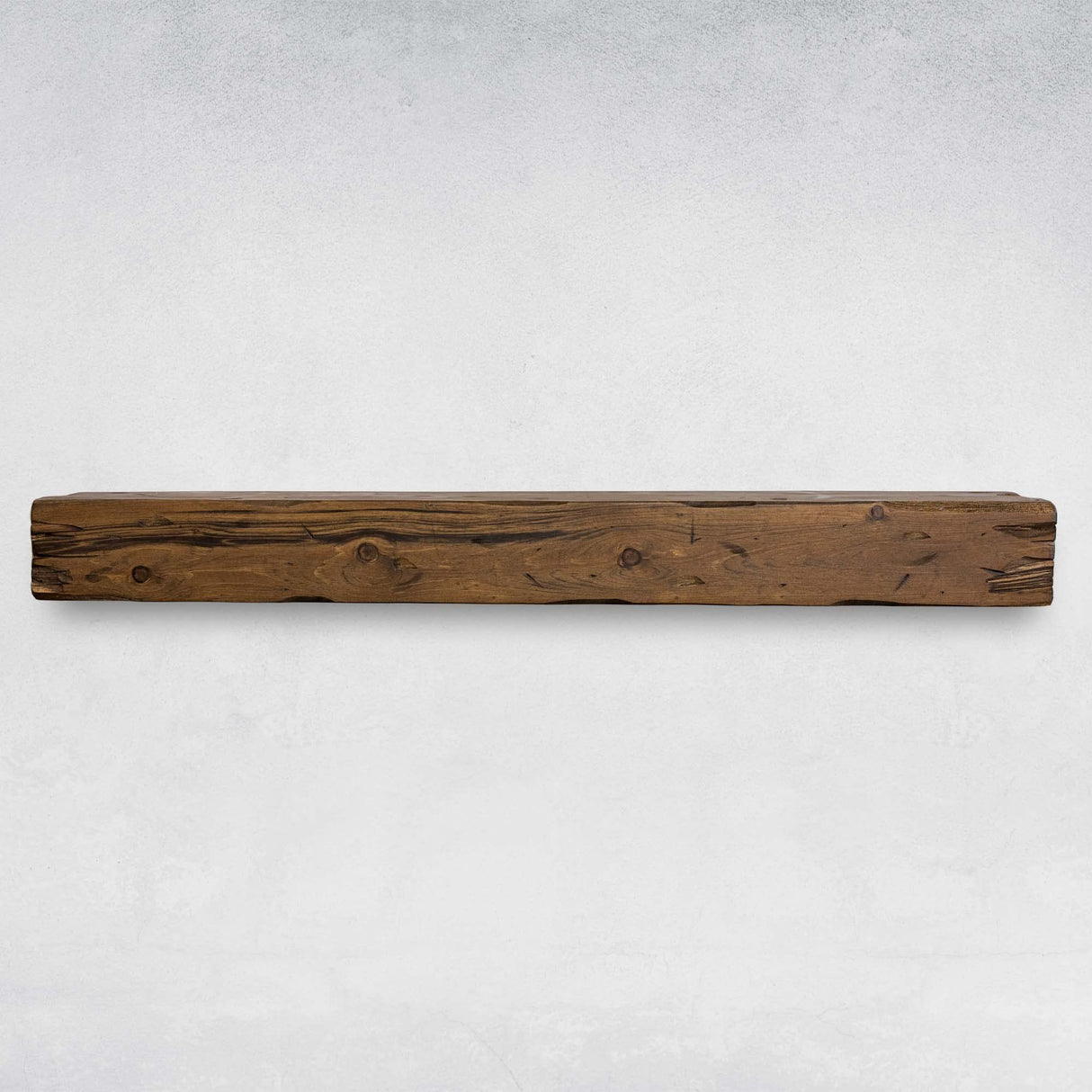 Urbandi 1 tier Fireplace Mantel, Distressed, Rustic, Floating Shelf, Modern, Real Wood. (60Lx6Hx8D, Provincial) Urbandi