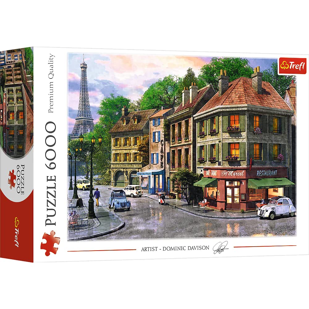 Trefl Street of Paris 6000 Piece Jigsaw Puzzle Red 54"x38" Print, DIY Puzzle, Creative Fun, Classic Puzzle for Adults and Children from 15 Years Old Trefl