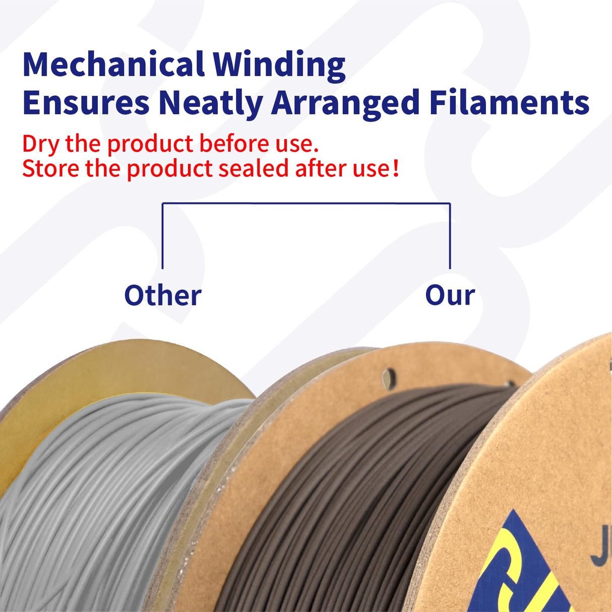 JUSTMAKER PLA Wood 3D Printer Filament, Upgrade Cardboard Spool, Print with Most 3D Printers, Dimensional Accuracy +/-0.03mm, 1.75mm, 1kg, Brown JUSTMAKER