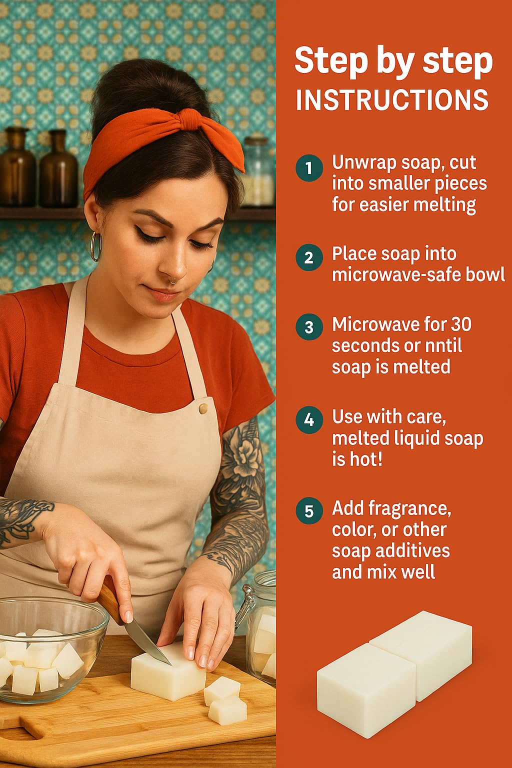 SOAPERSTAR Olive Oil & Goat Milk Melt and Pour Soap Base Kit with Free 50+10 Exclusive Soap Recipes E-Book - Vegan, SLS-Free, Cruelty-Free Soap Making Supplies for DIY – Premium Quality, 100% Natural Soaperstar