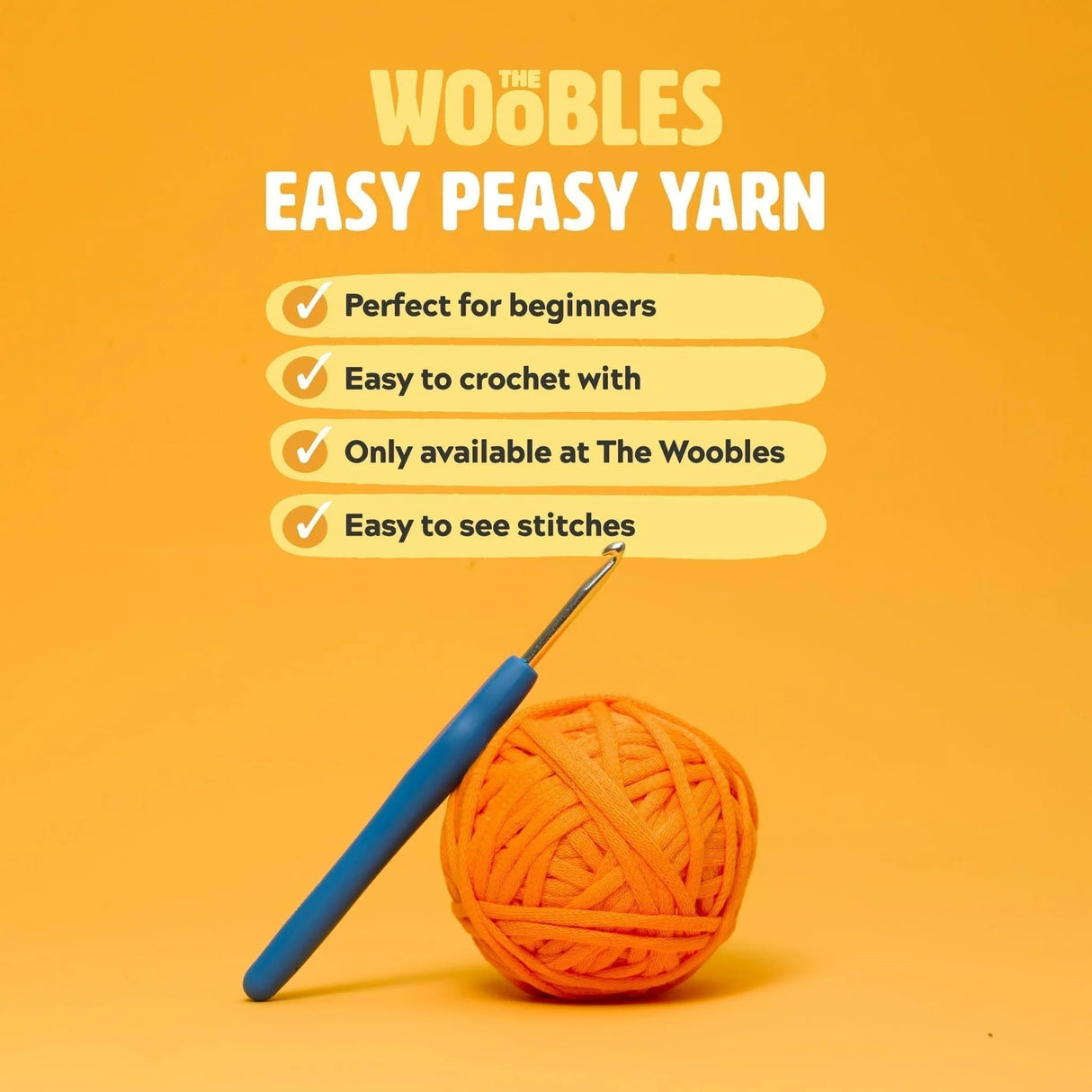The Woobles Beginners Crochet Kit with Easy Peasy Yarn as seen on Shark Tank - with Step-by-Step Video Tutorials - Snoopy The Woobles