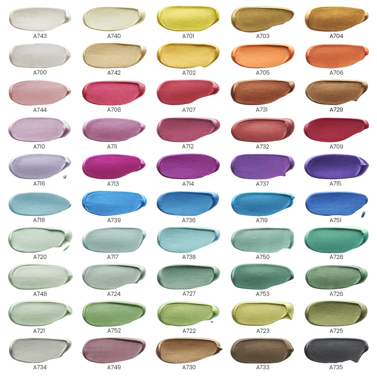 Arteza Metallic Acrylic Paint Set, 50 Colors, 0.41 fl oz/12ml Tubes of Craft Paint, Heavy-Body, Colorful Addition to Your Art Supplies ARTEZA