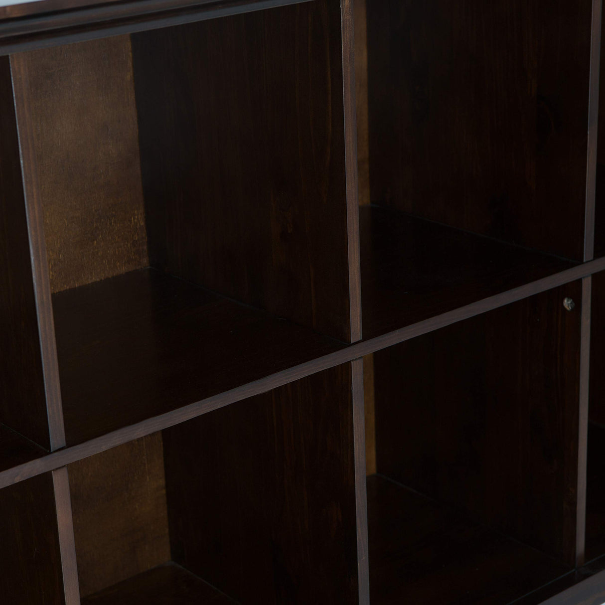 SIMPLIHOME Acadian SOLID WOOD 57 inch Wide Rustic 8 Cube Storage Sofa Table in Brunette Brown with Storage, 8 Shelves, for the Living Room Entryway and Bedroom SIMPLIHOME