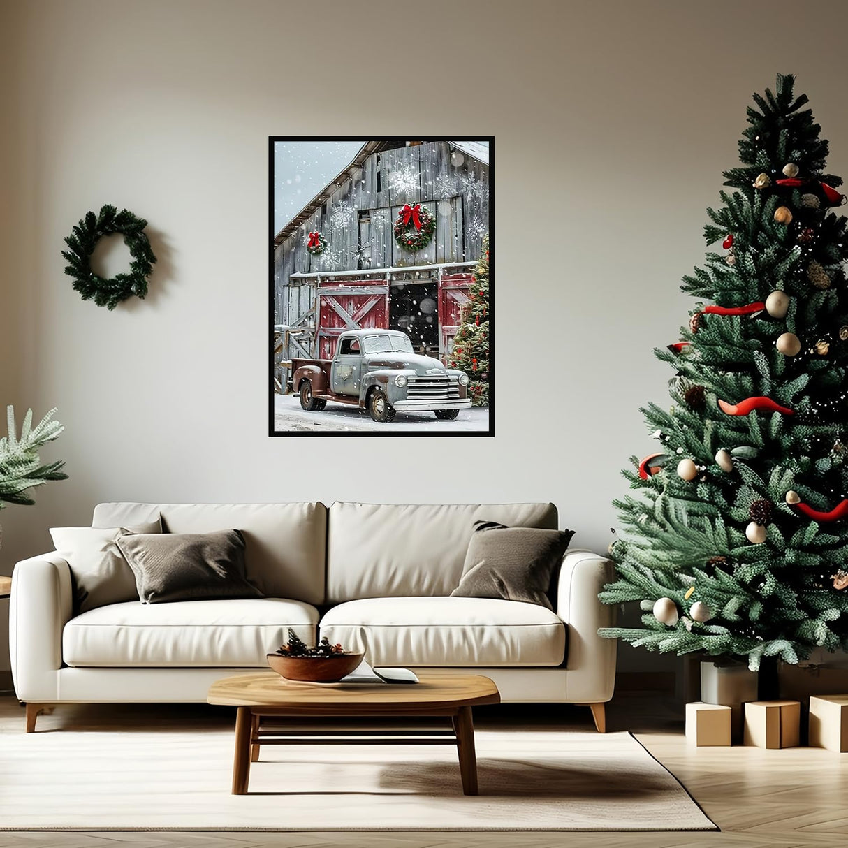 Paint by Numbers Kit for Adults Beginner, Christmas Winter Car House Easy Paint by Number Kits Canvas Without Framed,DIY Acrylic Oil Painting Adults Paint by Numbers Kits for Home Wall Decor 12x16 In. JYXSJYYD