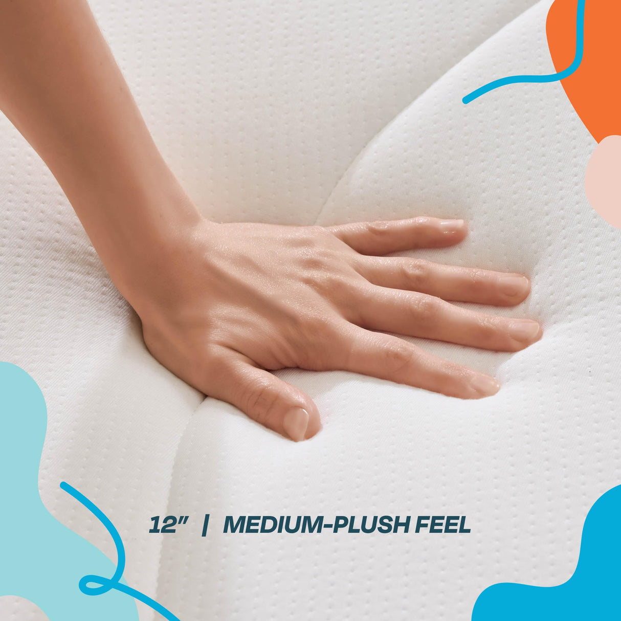 Linenspa 12 Inch Memory Foam and Spring Hybrid Mattress - Medium Plush Feel - Bed in a Box - Pressure Relief and Adaptive Support - Breathable - Cooling - Primary Bedroom - King Size Linenspa