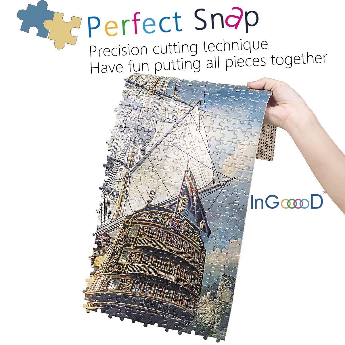 Ingooood- Jigsaw Puzzles 1000 Pieces for Adult- Fantasy Series- Age of Discovery_IG-0398 Entertainment Wooden Puzzles Toys Ingooood
