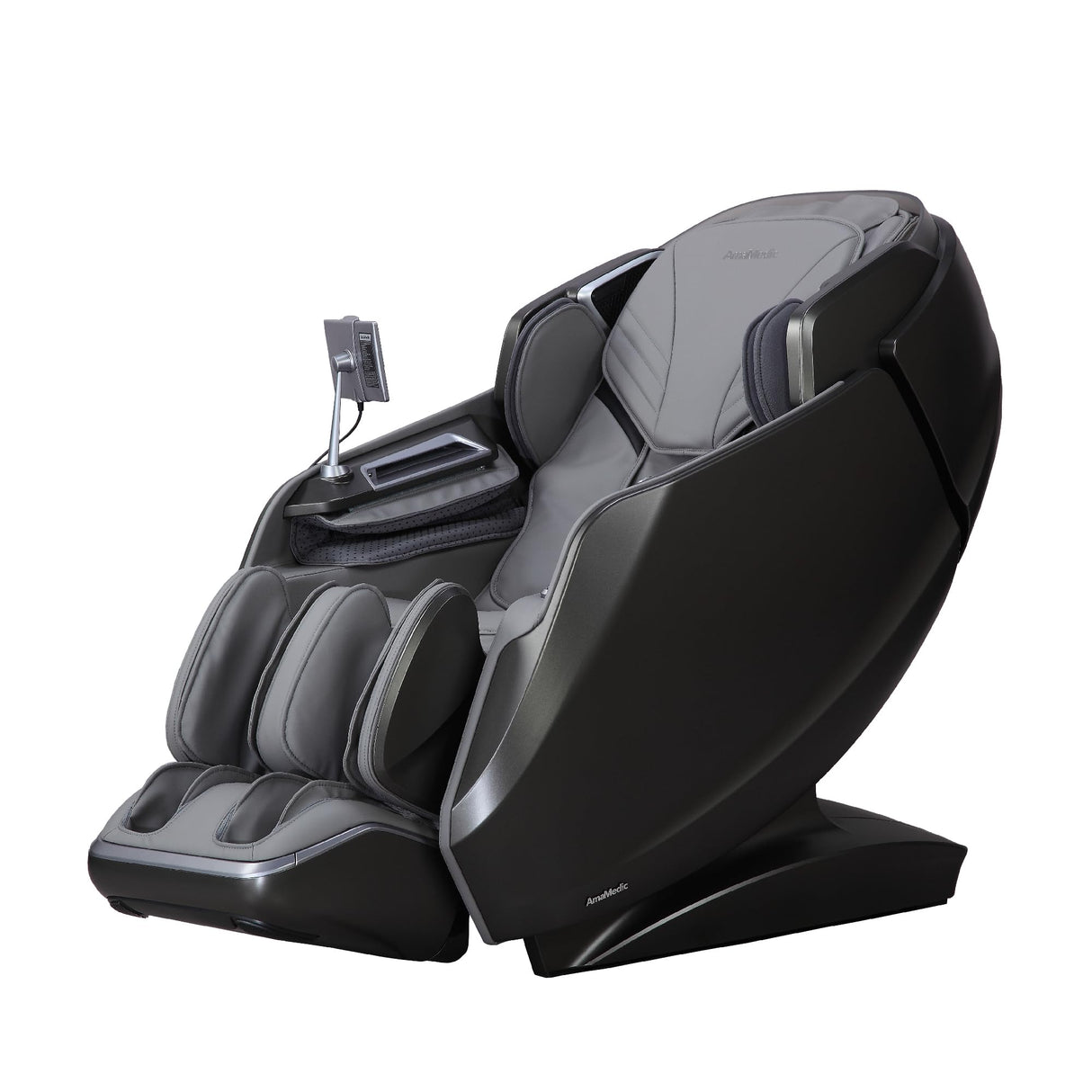 AmaMedic 2025 Revive | 4D Massage | Full Body Massage Chair | Health Fingerprint Sensor| AI Health Detection| 40 Cell Full Body Air Massage | Black (Black) AmaMedic