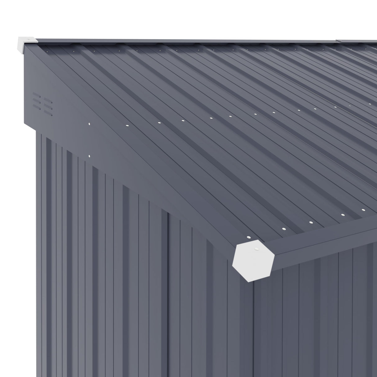 MUPATER 4×10 FT Storage Shed for Outdoor,Lean-to Shed Kit with Thickened Galvanized Steel, Metal Tools Shed with Lockable Door and Air Vents for Patio Garden, Grey MUPATER