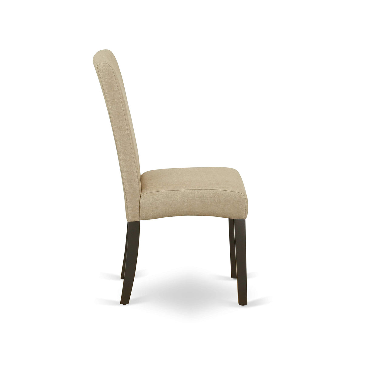 East West Furniture PFDR9-CAP-03 9 Piece Dining Set Includes a Square Dining Room Table with Butterfly Leaf and 8 Brown Linen Fabric Upholstered Parson Chairs, 54x54 Inch, Cappuccino East West Furniture