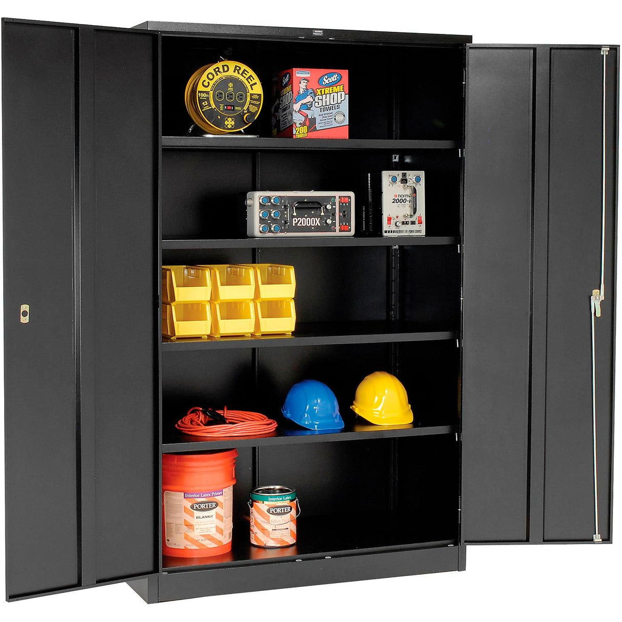 Global Industrial Assembled Storage Cabinet, 48x24x78, Black Global Industrial