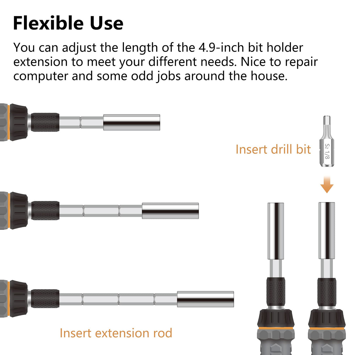 MulWark 63PC Magnetic Ratcheting Screwdriver Bit Set- Multibit Screw Driver, Screwdriver Bits- Slotted/Torx/Hex/Pozi/Philips/Square, Nut Drivers- SAE, Metric MULWARK