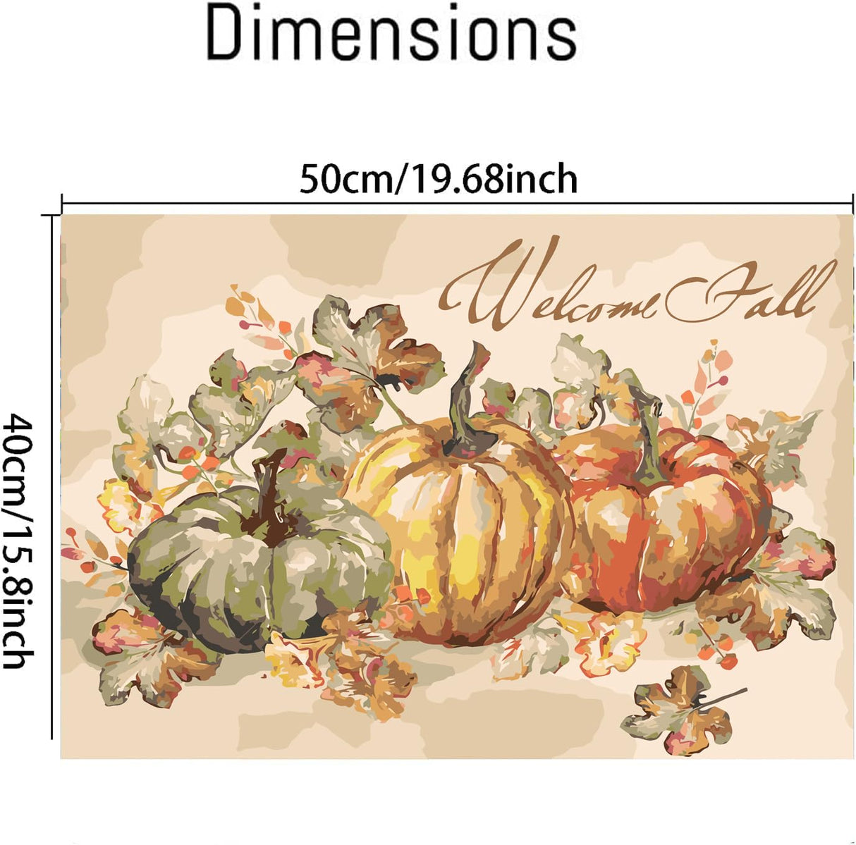 Apcufir Fall Paint by Numbers for Adults,Pumpkin Paint by Numbers Kits for Beginner,Autumn Paint by Number on Canvas for Holiday Home Wall Decor 16X20 Inch Apcufir