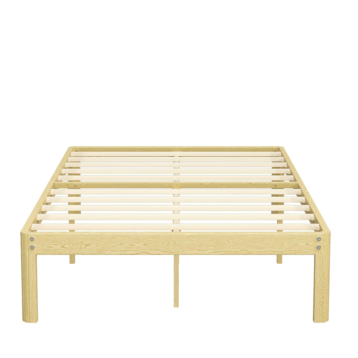 BOSRII Serenity Series Pine Grain King Size Bed Frame, Thickened and Reinforced Heavy Duty Steel Structure with 4500 LBS Support,14 Inches High No Box Spring Needed, Easy Assembly BOSRII