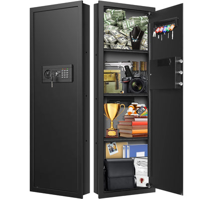 GHJGAGE 43.5" Tall Fireproof Wall Safe Between Stud, Heavy Duty Flush In Wall Safe With Digital Keypad & Removable Shelf, Hidden Gun Safe, Security Home Wall Safes For Storage Firearms Money Medicine