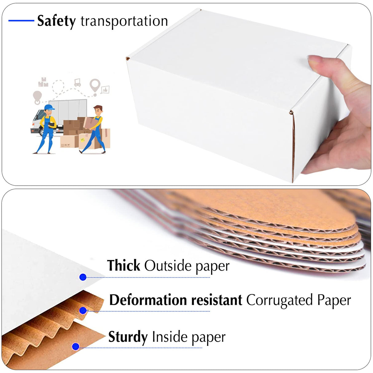 6x4x3 White Cardboard Boxes 30 Pack, Small Shipping Boxes for Small Business Mailing Boxes, Corrugated Packaging Boxes werfami