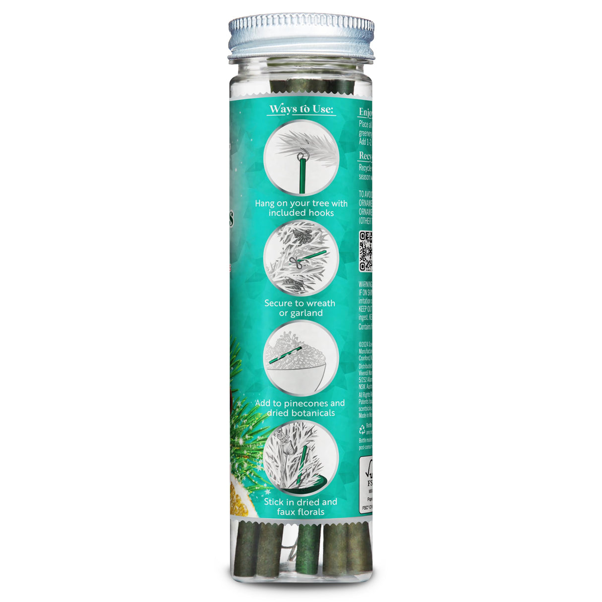 Scentsicles O Christmas Tree Scented Christmas Ornaments with Hooks - 3 Bottles (18 Sticks Total) Scentsicles