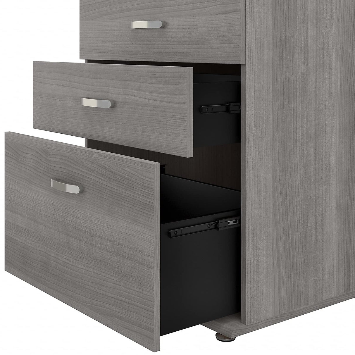 Bush Business Furniture Universal 34-inch Floor Storage Cabinet with Drawers, Platinum Gray (UNS328PG) Bush Business Furniture