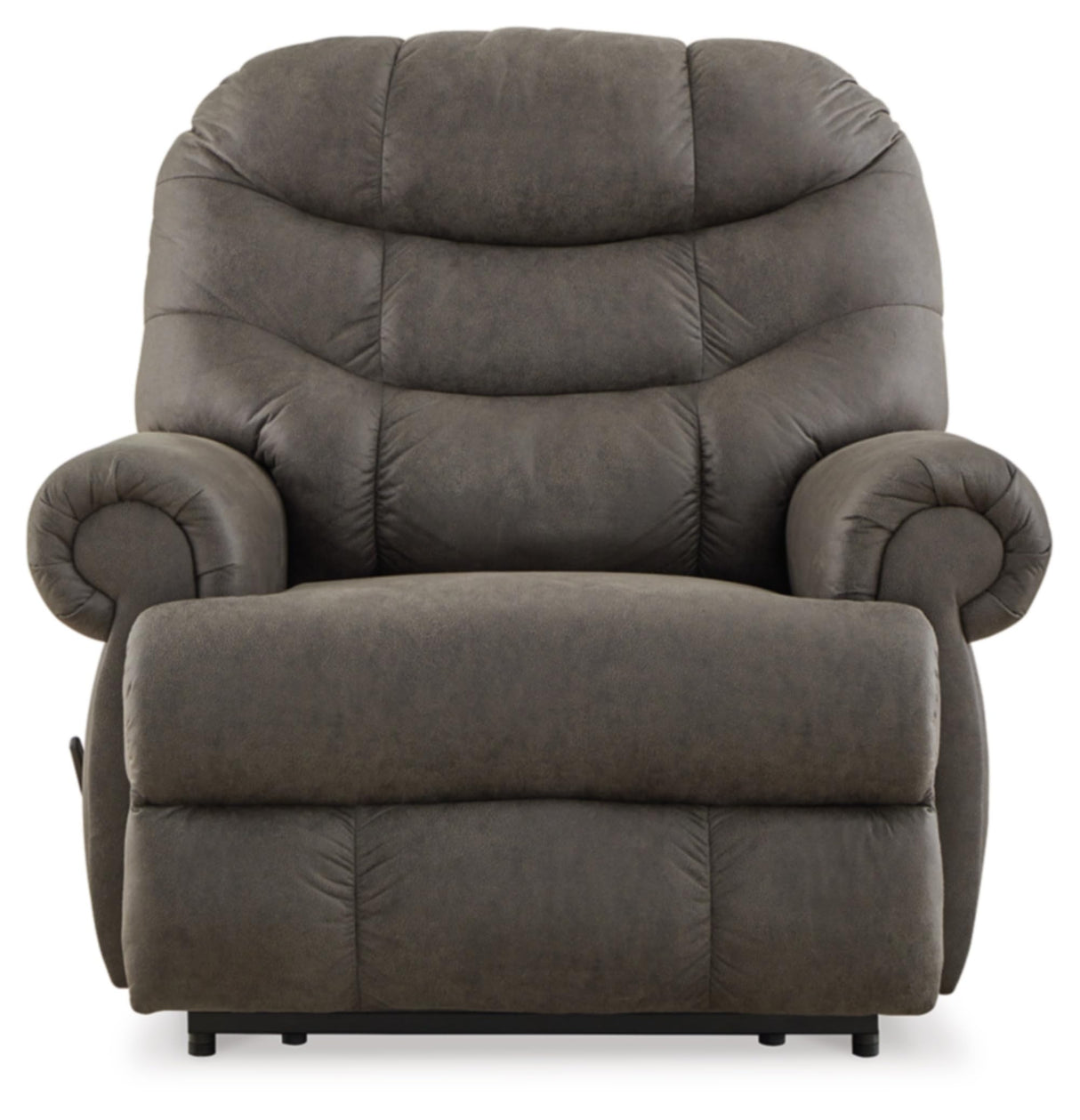 Signature Design by Ashley Camera Time Classic Tufted Faux Leather Zero Wall Recliner, Gray Signature Design by Ashley