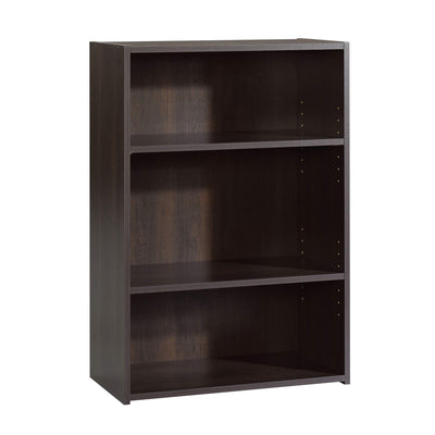 Sauder Beginnings 3 Bookcase/Book shelf, L: 24.57" x W: 11.50" x H: 35.28", Cinnamon Cherry finish
