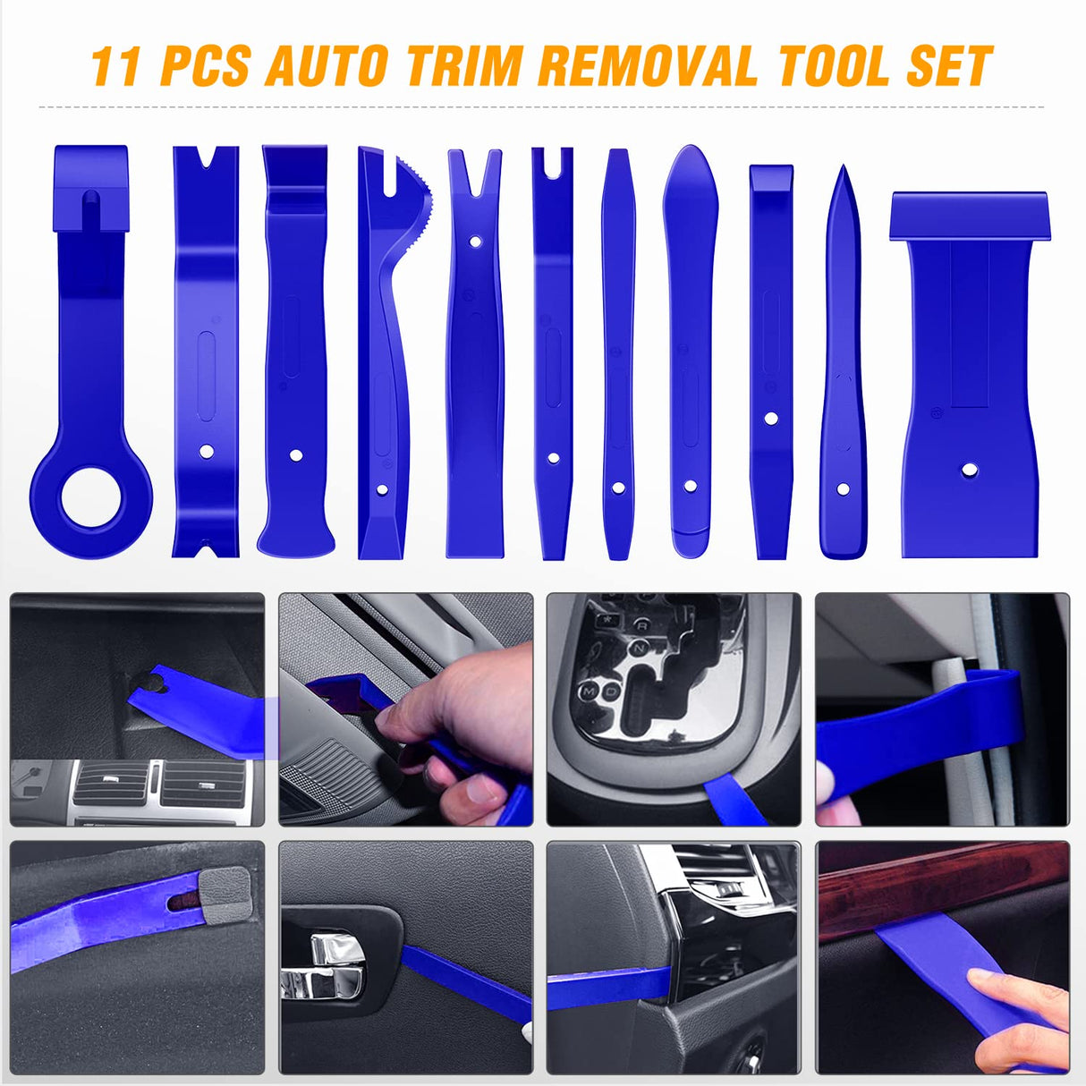 GOOACC 238Pcs Trim Removal Tool, Auto Push Pin Bumper Retainer Clip Set Fastener Terminal Remover Tool Adhesive Cable Clips Pry Kit Car Panel Radio Removal Auto Clip Pliers (GRC-207) GOOACC