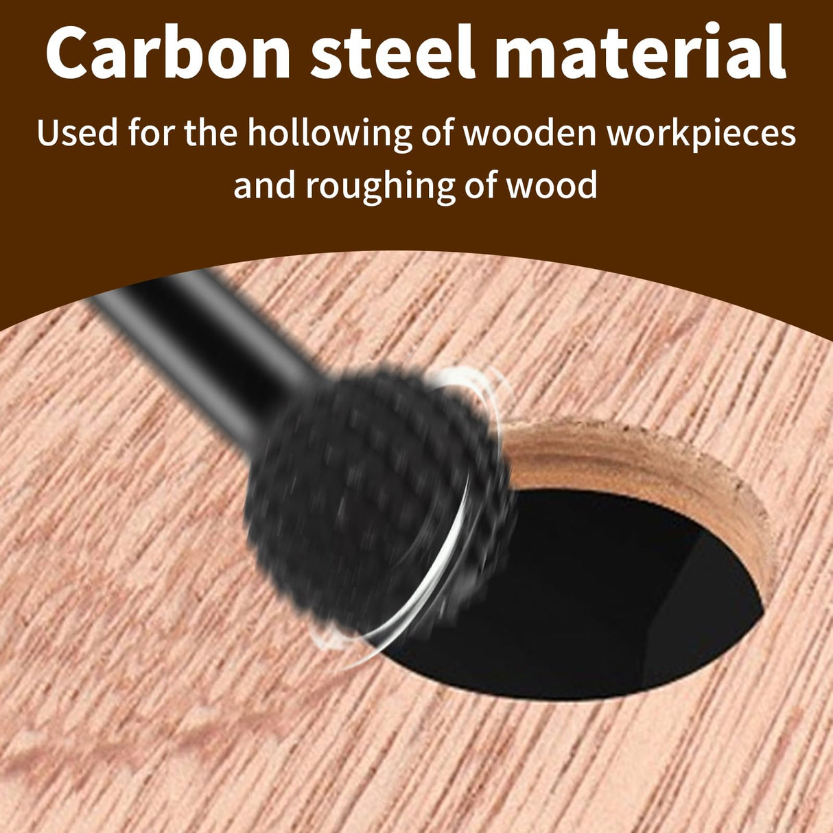 ZJRDYYK 4PCS Cylinder and Sphere Rotary Burr with 5/8-11 Threads for 4 1/2 and 5 Inch Angle Grinder, Ball Gouge Angle Grinder Attachments Power Carving Tools for Wood Carving Grinding Polishing ZJRDYYK