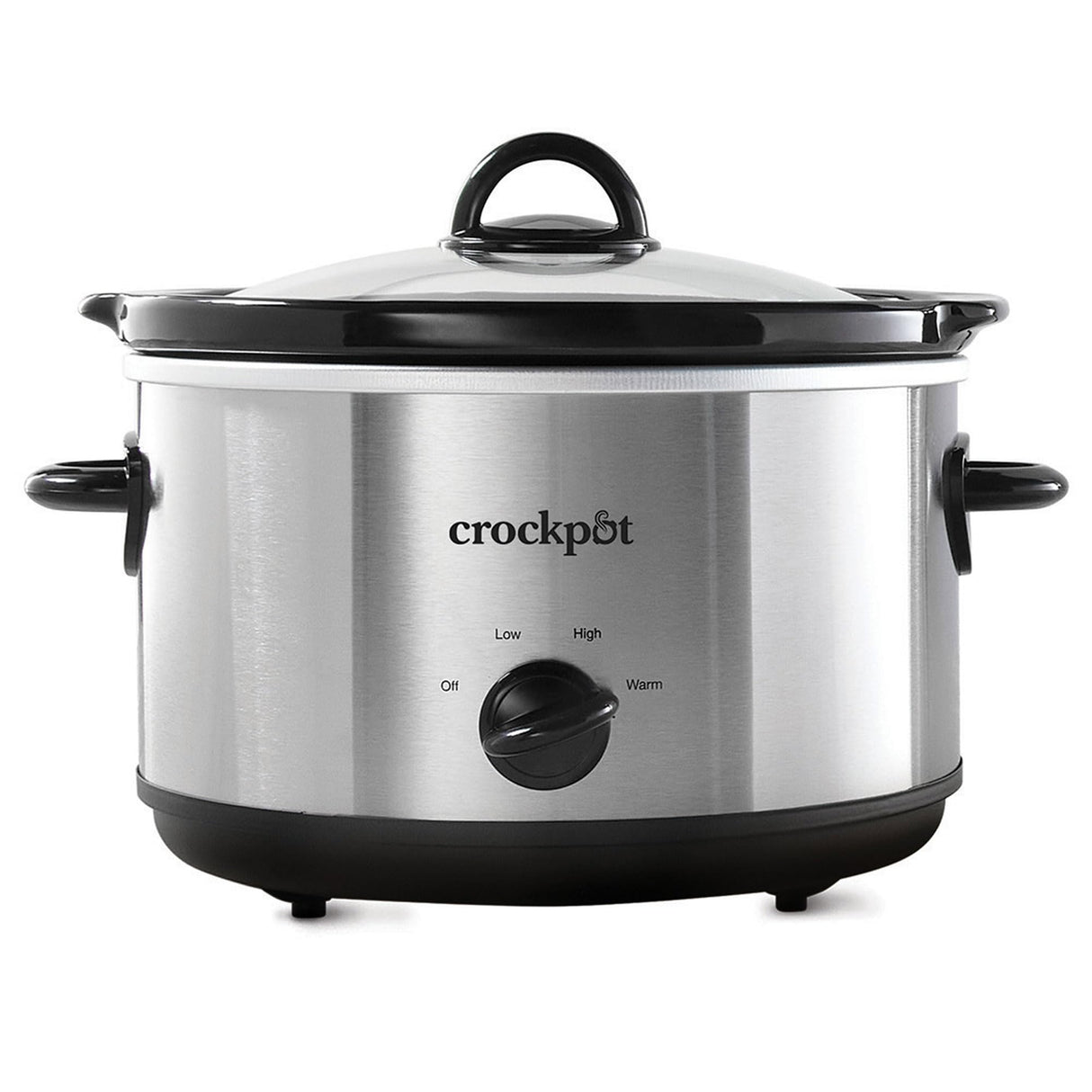 Crock-Pot 4.5 Quarts Manual Design Series Slow Cooker with 3 Manual Heat Settings Cooks Meals for 4 Plus People with Removable Stoneware Bowl, Silver Crock-Pot