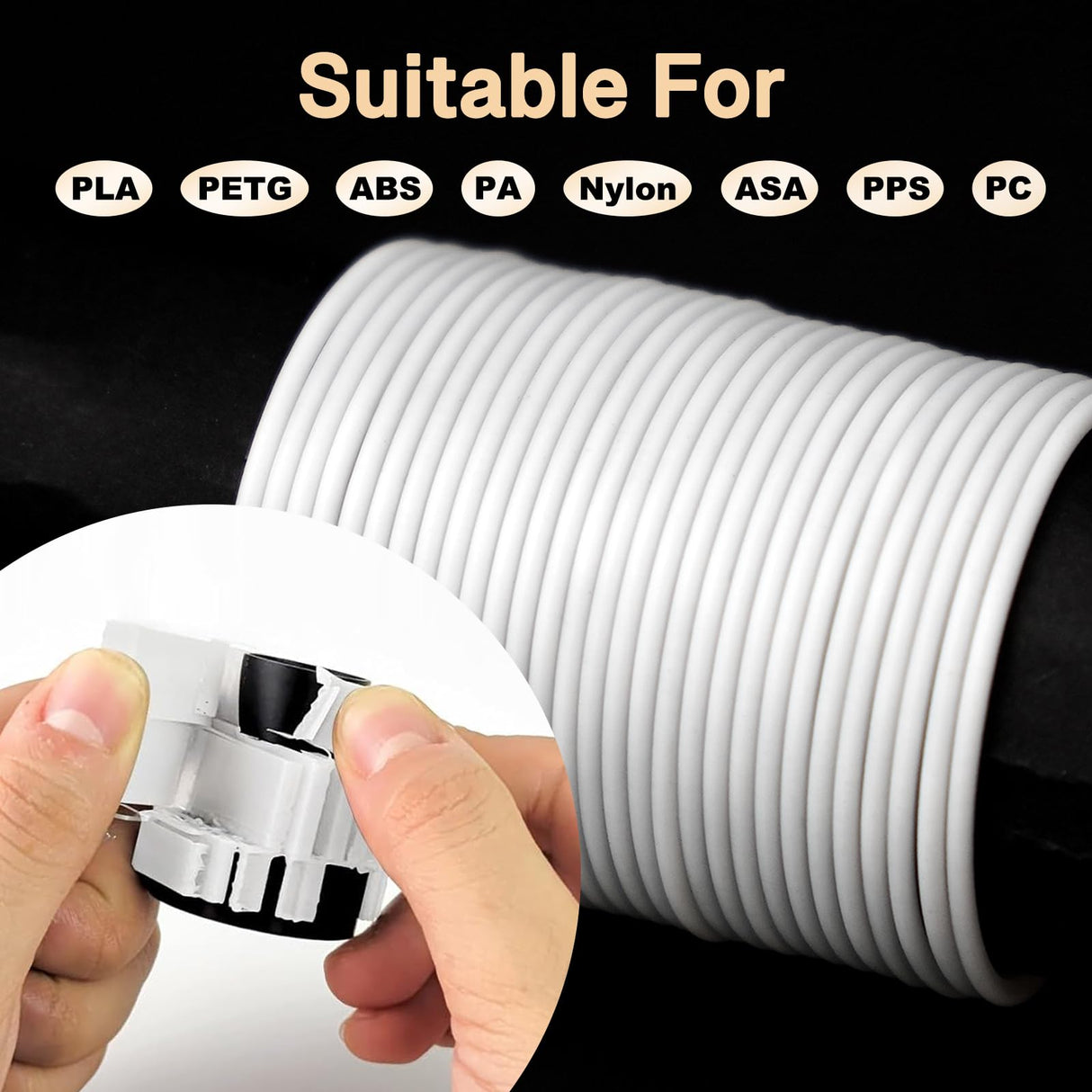 YXPolyer Breakaway 50g 1.75mm Polymer Blend 3D Printing Support Filament for ABS ASA Nylon PC PETG yxpolyer