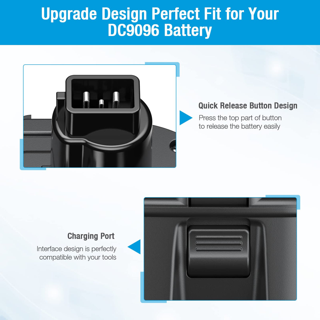 Powerextra 4.5Ah 18V DC9096 DC9098 Replacement Battery Compatible with Dewalt 18 Volt XPR Battery DC9099 DW9095 DW9096 DW9098 DE9038 Cordless Power Tools Powerextra