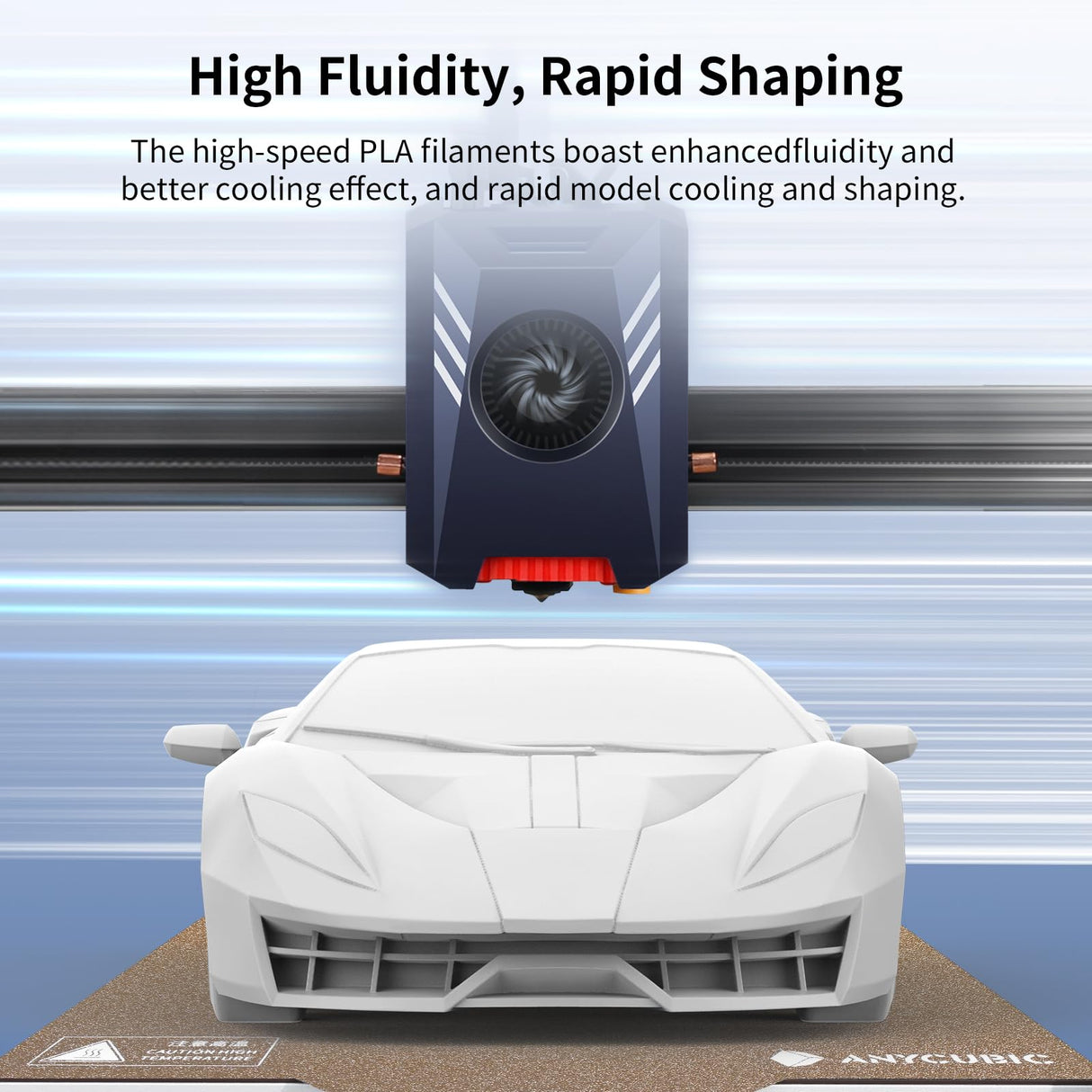 ANYCUBIC High Speed 3D Printer Filament 1.75mm Bundle, Rapid PLA Filament with High Prints Quality, Dimensional Accuracy +/- 0.02mm, Print with Most FDM 3D Printers, 1KG Spool, 2KG Black+White ANYCUBIC