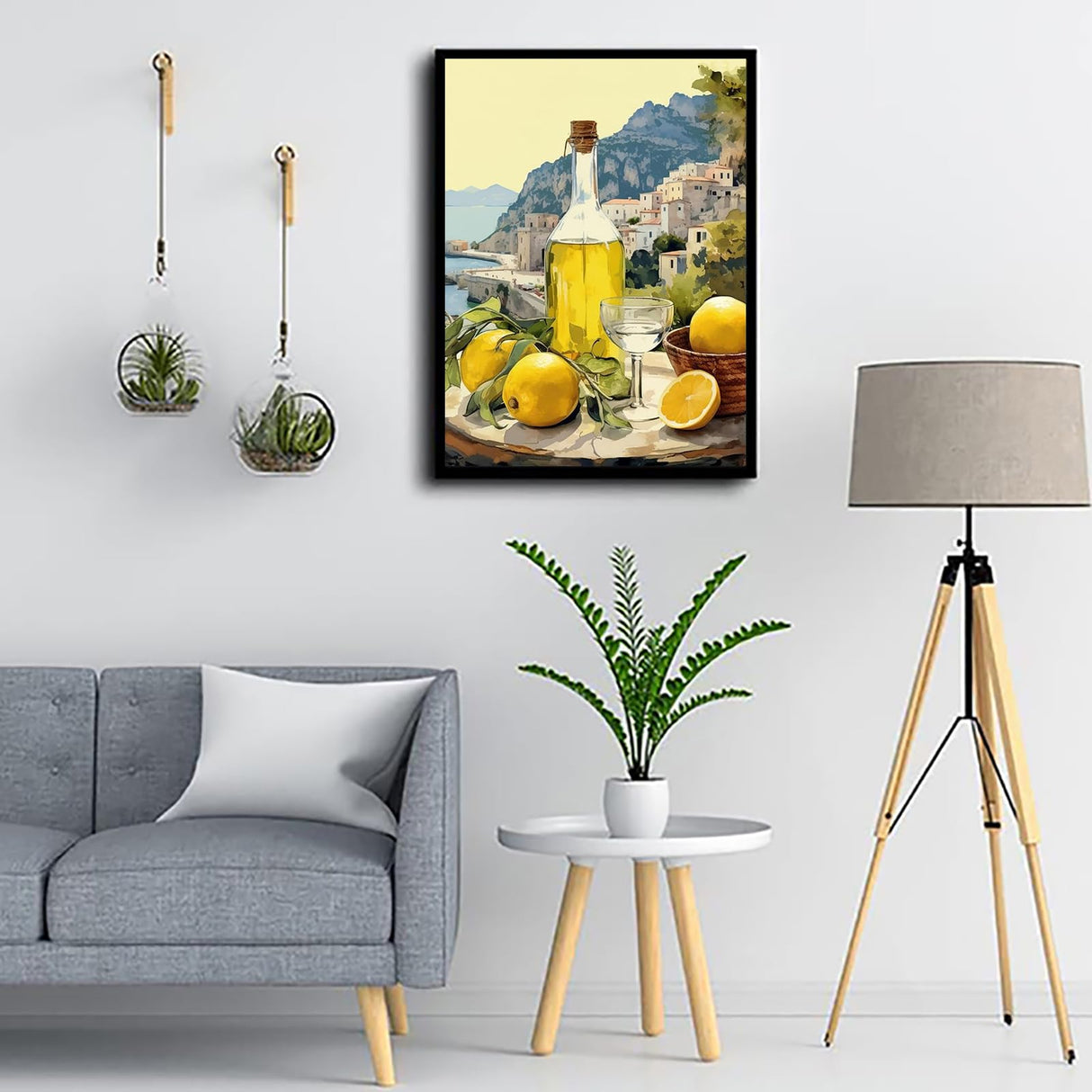 GemZono Diamond Art Kits for Adults Italian Limoncello 5D Diamond Painting Kits for Adults DIY Full Round Drill Carton Diamond Art Pictures for Home Wall Decoration(12x16 inch) GemZono