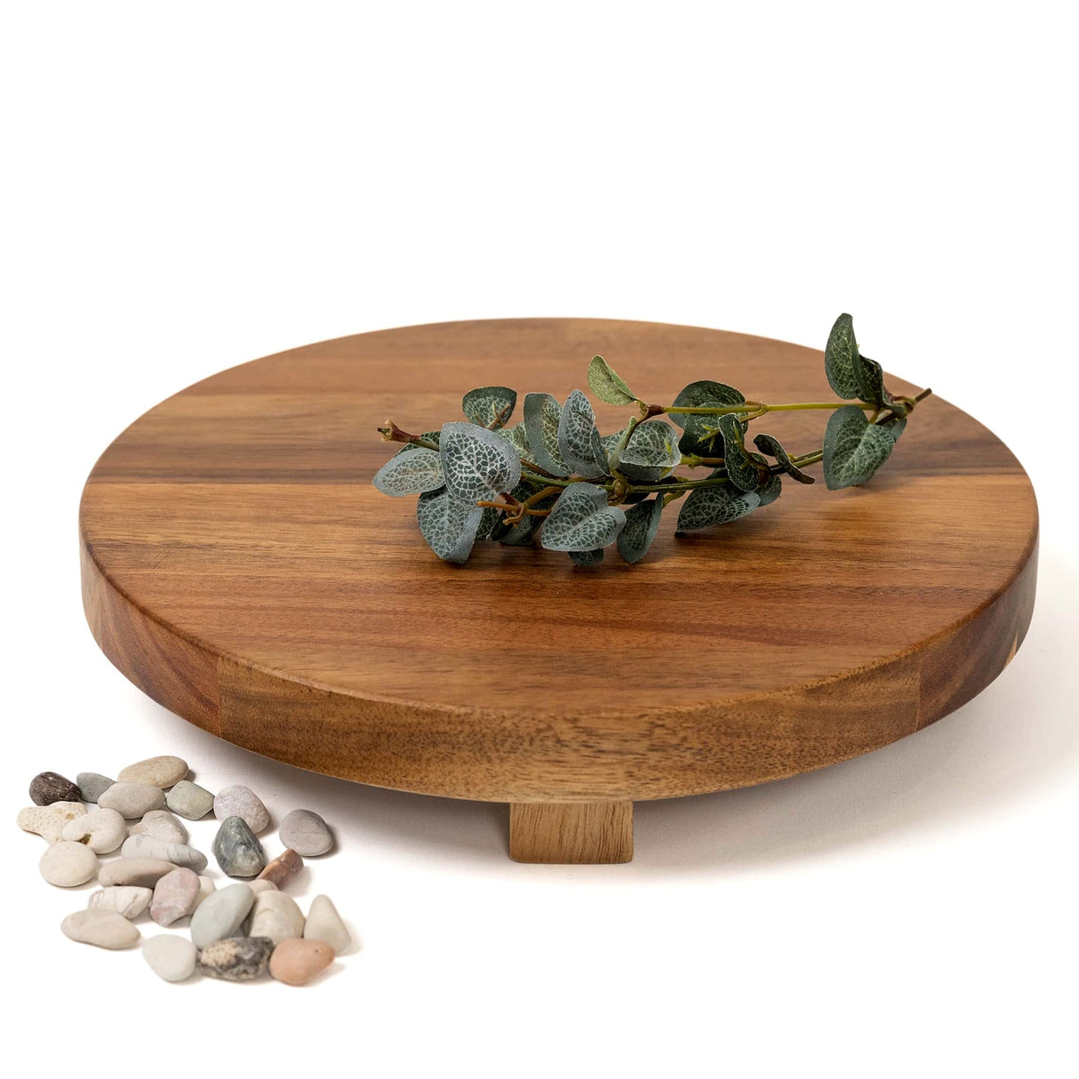 Kurrajong Farmhouse 9" wood pedestal stand | round pedestal riser board | acacia wood riser | acacia pedestal board | round pedestal riser | kitchen display stand | plant holder Kurrajong Farmhouse