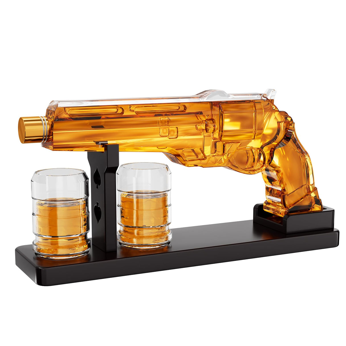 Gun Whiskey Decanter Sets for Men, Kollea Liquor Decanter Set with Glass, Unique Valentine Birthday Gift Idea for Men Dad, Cool Anniversary Stuff Gift for Him Husband, Dispenser for Bar Drinking Party Kollea