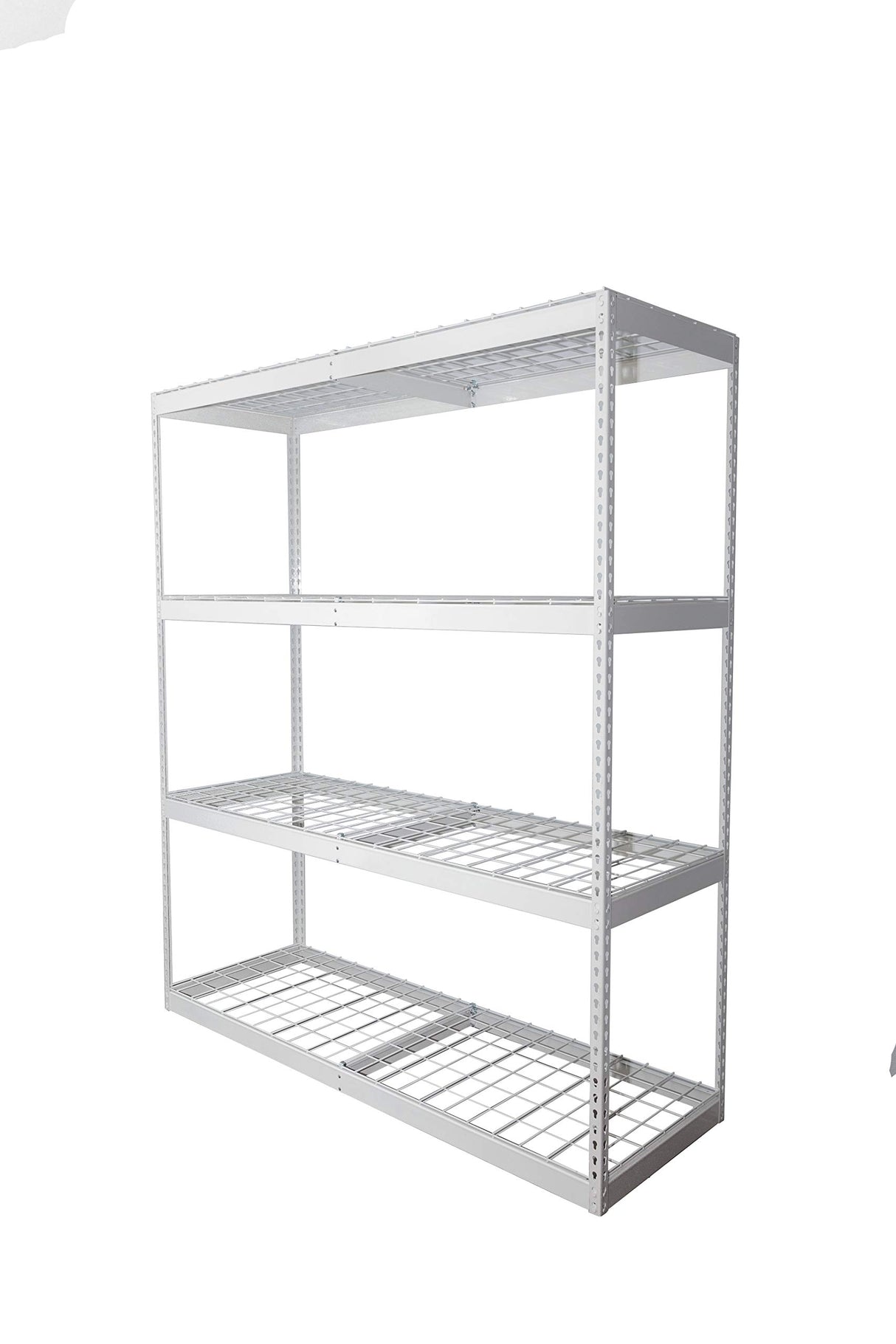 SafeRacks Garage Shelving Unit - Storage Shelf That Holds 500 Pounds Per Shelf Rack - All Steel Shelves for Storage - Easy to Assemble Shelving Storage, Garage Shelf, White (24" x 72" x 84") SafeRacks