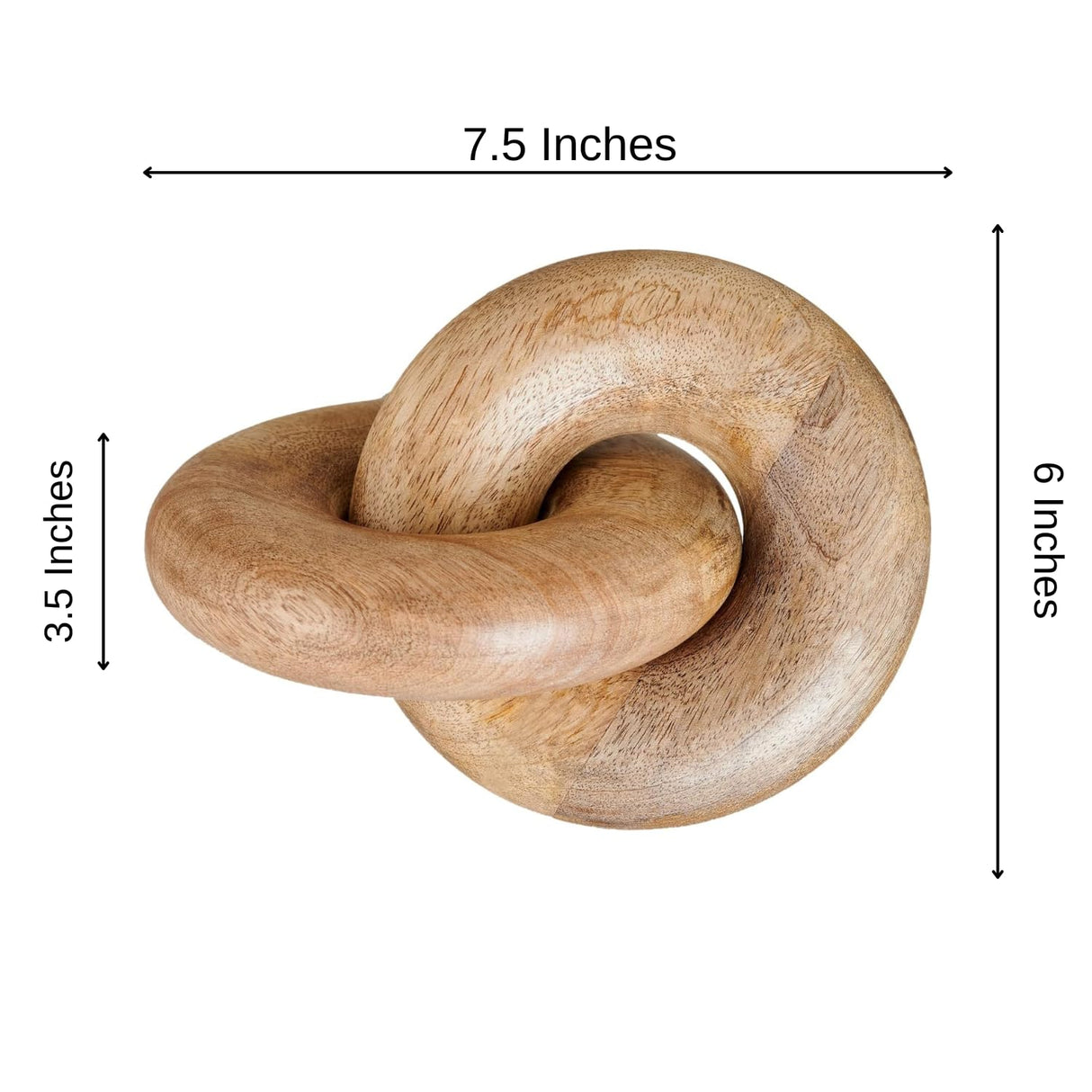 Eximious India 2 Knot Coffee Table Decor Home Decor Console Table Decor Items Book Shelf Decor Accents Living Room Wood Knot Decor Chain Link Decor (Natural Wood) Eximious India