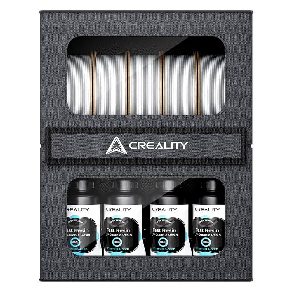 Creality Official Filament Storage Box, Moisture-proof and Dust-proof, Heavy Duty Metal Holder Rack for Filaments Organzied, 2-Tier Storage Shelves for 3D Printing Business, Studio, Office Workshop Creality