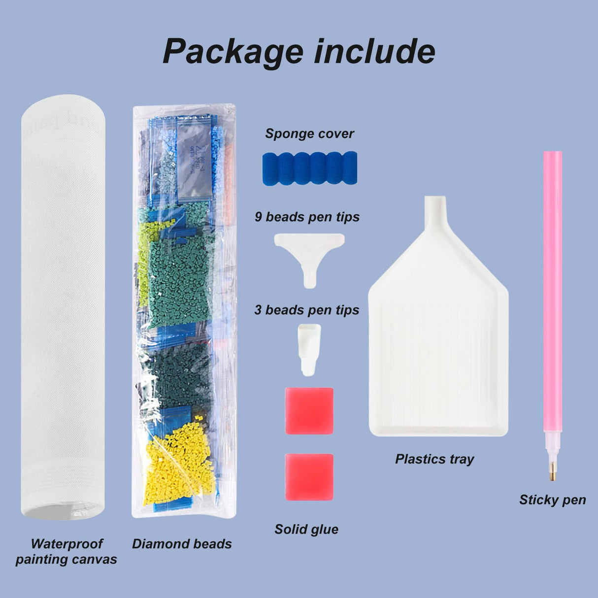 Acudotr Diamond Painting Kits for Adults, 5D DIY Diamond Art Kits for Beginners, Full Drill Diamond Painting Kits for Home Wall Decor, Flag Rose, 12x16 Inch Acudotr