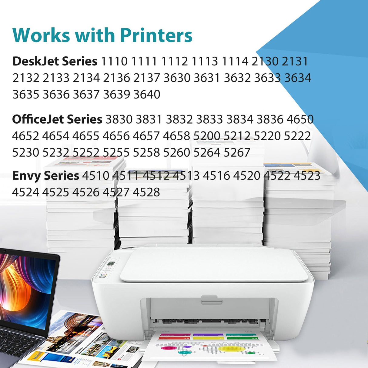 Relcolor Remanufactured Ink Cartridge Replacement for HP 63XL 63 XL (Black 2-Pack) Work with 3830 4650 4652 4655 5200 5252 5255 5258 4520 4512 1112 2132 3630 3632 Printers Relcolor