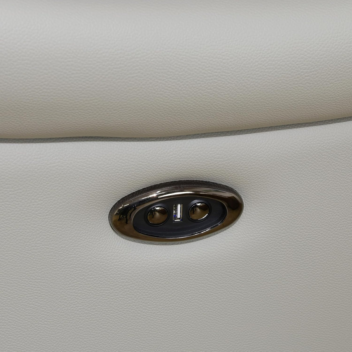 Genuine Leather Recliner Couch Set, Living Room Furiture Set,Power Reclining Sofa Set, Top Grain Leather Sofa with Built in USB Port for Living Room(Light Grey) (Sofa) Pon Living Furniture Inc