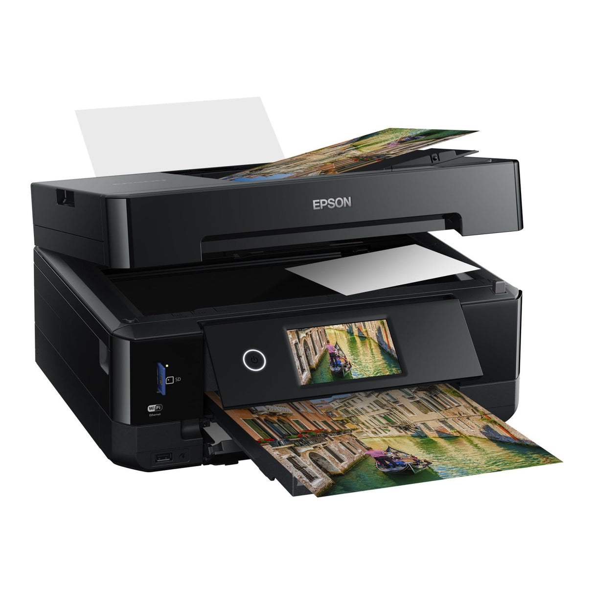 Epson Expression Premium XP-7100 Wireless Color Photo Printer with ADF, Scanner and Copier, Black, Small Epson
