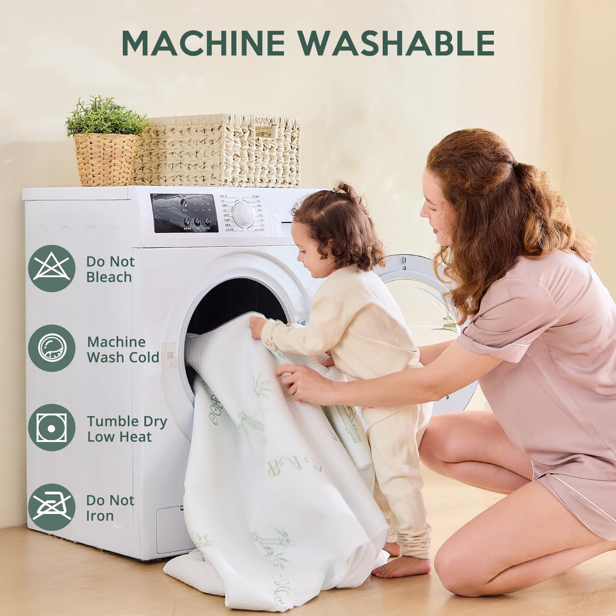 MUXHOMO Premium 100% Waterproof Queen Size Mattress Protector, Breathable Mattress Cover Queen Size Bed, Cooling 3D Air Fabric Bed Pad Cover, Deep Pocket 8"-21" MUXHOMO