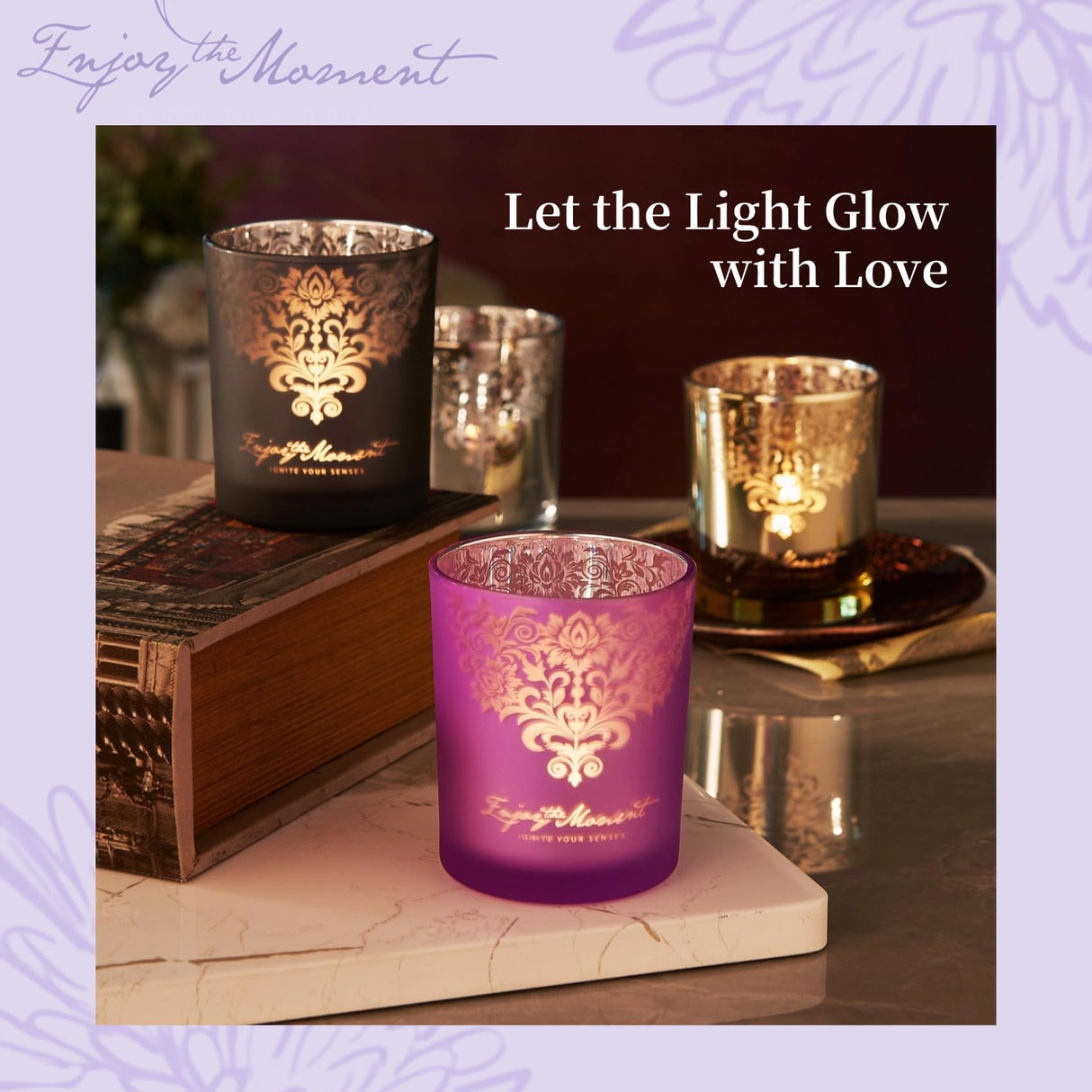 RU HANDMADE Candle Making Kit for Adults Beginner with Engraved 4x7oz Glass Jars&3 Tins, Candle Kit, 7 Pleasant Scents, Complete DIY Supplies Set with Soy Wax, Color Dye, Wick, Perfect for Home Craft RU HANDMADE