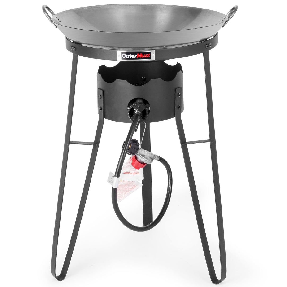 OuterMust Outdoor Cooker With Wok Gas Wok with Iron Wok and Burner 54000 BTU for Outdoor Cooking OuterMust