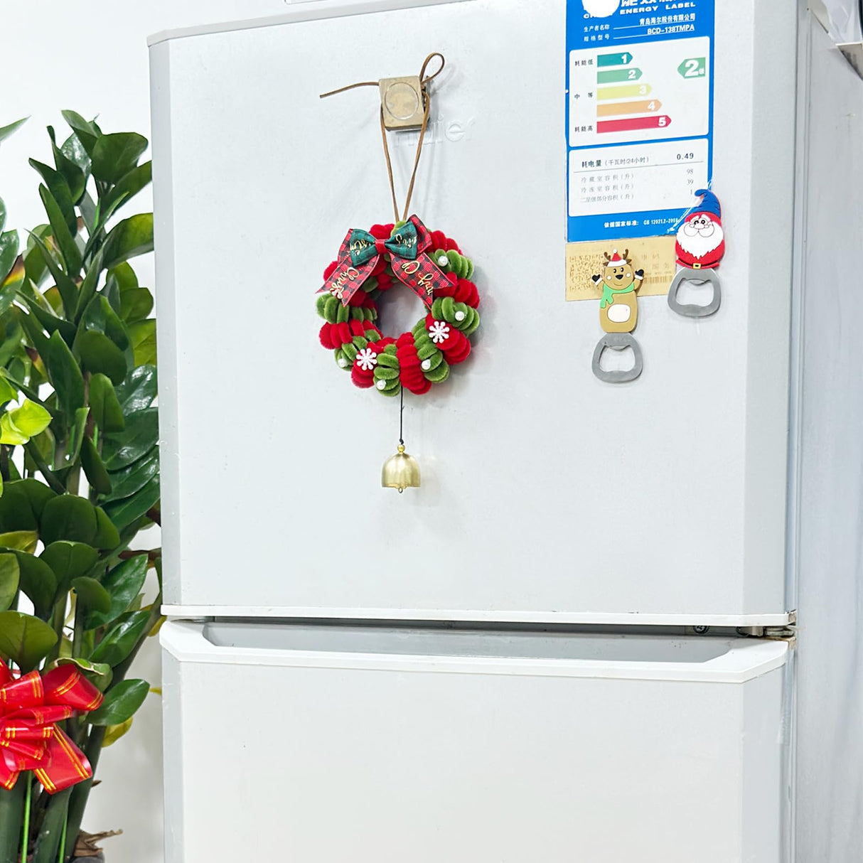 Christmas DIY Crafts Kit - 159 Pcs Wreath Making Kit for 2 Pack 7.1 Inch Christmas Ornaments, Easy to Make Holiday Wreath Decor for Tree, Home, Xmas Party Gift for Kids & Family TINLOK